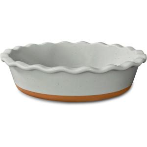 image:imageMORA Ceramic Pie Pan for Baking  9 inch  Deep and Fluted Pie Dish for Old Fashion Apple Pie Quiche Pot Pies Tart etc  Modern Farmhouse Style Porcelain Ceramic Pie Plate  TerracottaEarl Grey