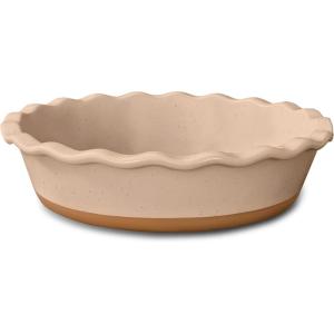 image:imageMORA Ceramic Pie Pan for Baking  9 inch  Deep and Fluted Pie Dish for Old Fashion Apple Pie Quiche Pot Pies Tart etc  Modern Farmhouse Style Porcelain Ceramic Pie Plate  TerracottaChai