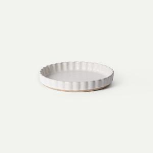 image:imageMORA Ceramic Tart Pan 95 Inch Large Porcelain Baking Dish for Tarts Quiche Pie Flan etc Fluted Ruffled Edge Oven Microwave Freezer and Dishwasher safe  Great Gift For Bakers  OatOat
