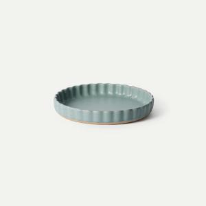 image:imageMORA Ceramic Tart Pan 95 Inch Large Porcelain Baking Dish for Tarts Quiche Pie Flan etc Fluted Ruffled Edge Oven Microwave Freezer and Dishwasher safe  Great Gift For Bakers  OatIris