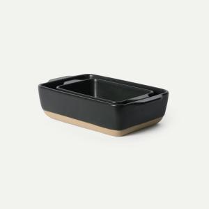 image:imageMora Ceramic Set of 2 Baking Dishes For Casserole Banana Bread Brownies Broiling Roasting and Baking 7x11 in and Loaf Pans  Porcelain Serving Bakeware from Oven to Table Freezer Safe  PeppercornLiquorice