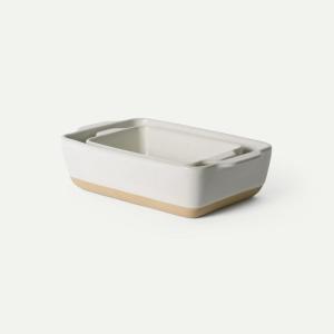 image:imageMora Ceramic Set of 2 Baking Dishes For Casserole Banana Bread Brownies Broiling Roasting and Baking 7x11 in and Loaf Pans  Porcelain Serving Bakeware from Oven to Table Freezer Safe  PeppercornOat