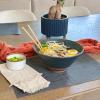 image:imageMORA Ceramic Ramen Bowl Set of 2 45oz  Great for Pho Miso Udon Soup Instant Noodles Serving Thai or Asian Food  Microwave Safe Large Japanese Noodle Bowls Modern Kitchen  MushroomCharcoal