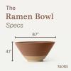 image:imageMORA Ceramic Ramen Bowl Set of 2 45oz  Great for Pho Miso Udon Soup Instant Noodles Serving Thai or Asian Food  Microwave Safe Large Japanese Noodle Bowls Modern Kitchen  MushroomTeracotta