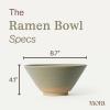 image:imageMORA Ceramic Ramen Bowl Set of 2 45oz  Great for Pho Miso Udon Soup Instant Noodles Serving Thai or Asian Food  Microwave Safe Large Japanese Noodle Bowls Modern Kitchen  MushroomThyme