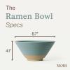 image:imageMORA Ceramic Ramen Bowl Set of 2 45oz  Great for Pho Miso Udon Soup Instant Noodles Serving Thai or Asian Food  Microwave Safe Large Japanese Noodle Bowls Modern Kitchen  MushroomIris