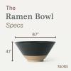 image:imageMORA Ceramic Ramen Bowl Set of 2 45oz  Great for Pho Miso Udon Soup Instant Noodles Serving Thai or Asian Food  Microwave Safe Large Japanese Noodle Bowls Modern Kitchen  MushroomLiquorice