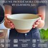 image:imageMORA Ceramic Ramen Bowl Set of 2 45oz  Great for Pho Miso Udon Soup Instant Noodles Serving Thai or Asian Food  Microwave Safe Large Japanese Noodle Bowls Modern Kitchen  MushroomAssorted Neutrals