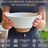 image:imageMORA Ceramic Ramen Bowl Set of 2 45oz  Great for Pho Miso Udon Soup Instant Noodles Serving Thai or Asian Food  Microwave Safe Large Japanese Noodle Bowls Modern Kitchen  MushroomVanilla White