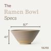 image:imageMORA Ceramic Ramen Bowl Set of 2 45oz  Great for Pho Miso Udon Soup Instant Noodles Serving Thai or Asian Food  Microwave Safe Large Japanese Noodle Bowls Modern Kitchen  MushroomMushroom