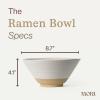 image:imageMORA Ceramic Ramen Bowl Set of 2 45oz  Great for Pho Miso Udon Soup Instant Noodles Serving Thai or Asian Food  Microwave Safe Large Japanese Noodle Bowls Modern Kitchen  MushroomOat