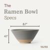 image:imageMORA Ceramic Ramen Bowl Set of 2 45oz  Great for Pho Miso Udon Soup Instant Noodles Serving Thai or Asian Food  Microwave Safe Large Japanese Noodle Bowls Modern Kitchen  MushroomPeppercorn