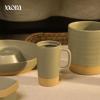 image:imageMORA Ceramics Large Tea Mug with Loose Leaf Infuser and Ceramic Lid 18 oz Portable Microwave Dishwasher Safe Tall Coffee Cup  Rustic Matte Ceramic Glaze Modern Herbal Tea Strainer ThymeThyme