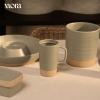 image:imageMORA Ceramics Large Tea Mug with Loose Leaf Infuser and Ceramic Lid 18 oz Portable Microwave Dishwasher Safe Tall Coffee Cup  Rustic Matte Ceramic Glaze Modern Herbal Tea Strainer ThymePeppercorn