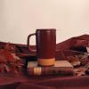 image:imageMORA Ceramics Large Tea Mug with Loose Leaf Infuser and Ceramic Lid 18 oz Portable Microwave Dishwasher Safe Tall Coffee Cup  Rustic Matte Ceramic Glaze Modern Herbal Tea Strainer ThymeMerlot