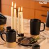 image:imageMORA Ceramics Large Tea Mug with Loose Leaf Infuser and Ceramic Lid 18 oz Portable Microwave Dishwasher Safe Tall Coffee Cup  Rustic Matte Ceramic Glaze Modern Herbal Tea Strainer ThymeLiquorice
