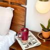 image:imageMORA Ceramics Large Tea Mug with Loose Leaf Infuser and Ceramic Lid 18 oz Portable Microwave Dishwasher Safe Tall Coffee Cup  Rustic Matte Ceramic Glaze Modern Herbal Tea Strainer ThymeMerlot