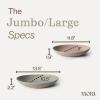 image:imageMORA Jumbo and Large Serving Dishes Set of 2 13 inch and 12 inch Ceramic Pottery Oval Platters  Microwave Oven and Dishwasher Safe  Thyme amp MushroomThyme  Mushroom