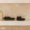 image:imageMORA Jumbo and Large Serving Dishes Set of 2 13 inch and 12 inch Ceramic Pottery Oval Platters  Microwave Oven and Dishwasher Safe  Thyme amp MushroomLiquorice