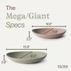 image:imageMORA Jumbo and Large Serving Dishes Set of 2 13 inch and 12 inch Ceramic Pottery Oval Platters  Microwave Oven and Dishwasher Safe  Thyme amp MushroomThyme  Mushroom