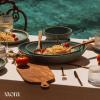 image:imageMORA Jumbo and Large Serving Dishes Set of 2 13 inch and 12 inch Ceramic Pottery Oval Platters  Microwave Oven and Dishwasher Safe  Thyme amp MushroomIris  Merrigold