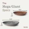 image:imageMORA Jumbo and Large Serving Dishes Set of 2 13 inch and 12 inch Ceramic Pottery Oval Platters  Microwave Oven and Dishwasher Safe  Thyme amp MushroomPeppercorn  Terracotta