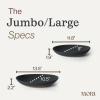 image:imageMORA Jumbo and Large Serving Dishes Set of 2 13 inch and 12 inch Ceramic Pottery Oval Platters  Microwave Oven and Dishwasher Safe  Thyme amp MushroomLiquorice