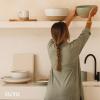 image:imageMORA Jumbo and Large Serving Dishes Set of 2 13 inch and 12 inch Ceramic Pottery Oval Platters  Microwave Oven and Dishwasher Safe  Thyme amp MushroomOat