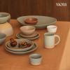 image:imageMORA Jumbo and Large Serving Dishes Set of 2 13 inch and 12 inch Ceramic Pottery Oval Platters  Microwave Oven and Dishwasher Safe  Thyme amp MushroomThyme  Mushroom