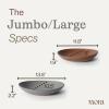 image:imageMORA Jumbo and Large Serving Dishes Set of 2 13 inch and 12 inch Ceramic Pottery Oval Platters  Microwave Oven and Dishwasher Safe  Thyme amp MushroomPeppercorn  Terracotta