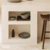 image:imageMORA Large Plates Set of 4 105 inch Ceramic Pottery Dinner Plates  Microwave Oven and Dishwasher Safe  IrisPeppercorn