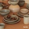 image:imageMORA Large Plates Set of 4 105 inch Ceramic Pottery Dinner Plates  Microwave Oven and Dishwasher Safe  IrisPeppercorn