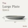 image:imageMORA Large Plates Set of 4 105 inch Ceramic Pottery Dinner Plates  Microwave Oven and Dishwasher Safe  IrisPeppercorn