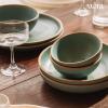 image:imageMORA Medium Dishes Set of 4 30oz Ceramic Pottery Pasta PlateWide Bowls  Microwave Oven and Dishwasher Safe  LiquoriceIris