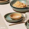 image:imageMORA Medium Dishes Set of 4 30oz Ceramic Pottery Pasta PlateWide Bowls  Microwave Oven and Dishwasher Safe  LiquoriceIris