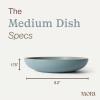 image:imageMORA Medium Dishes Set of 4 30oz Ceramic Pottery Pasta PlateWide Bowls  Microwave Oven and Dishwasher Safe  LiquoriceIris