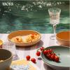 image:imageMORA Medium Dishes Set of 4 30oz Ceramic Pottery Pasta PlateWide Bowls  Microwave Oven and Dishwasher Safe  LiquoriceMerrigold