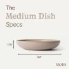 image:imageMORA Medium Dishes Set of 4 30oz Ceramic Pottery Pasta PlateWide Bowls  Microwave Oven and Dishwasher Safe  LiquoriceMushroom