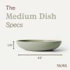 image:imageMORA Medium Dishes Set of 4 30oz Ceramic Pottery Pasta PlateWide Bowls  Microwave Oven and Dishwasher Safe  LiquoriceThyme