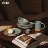image:imageMORA Medium Mugs Set of 4 16oz Ceramic Pottery Latte MugsCoffee Cups  Microwave and Dishwasher Safe  HarvestIris