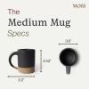 image:imageMORA Medium Mugs Set of 4 16oz Ceramic Pottery Latte MugsCoffee Cups  Microwave and Dishwasher Safe  HarvestLiquorice