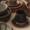 image:imageMORA Medium Mugs Set of 4 16oz Ceramic Pottery Latte MugsCoffee Cups  Microwave and Dishwasher Safe  HarvestLiquorice