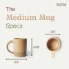 image:imageMORA Medium Mugs Set of 4 16oz Ceramic Pottery Latte MugsCoffee Cups  Microwave and Dishwasher Safe  HarvestMerrigold