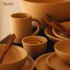 image:imageMORA Medium Mugs Set of 4 16oz Ceramic Pottery Latte MugsCoffee Cups  Microwave and Dishwasher Safe  HarvestMerrigold