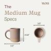 image:imageMORA Medium Mugs Set of 4 16oz Ceramic Pottery Latte MugsCoffee Cups  Microwave and Dishwasher Safe  HarvestMushroom