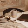 image:imageMORA Medium Mugs Set of 4 16oz Ceramic Pottery Latte MugsCoffee Cups  Microwave and Dishwasher Safe  HarvestMushroom