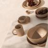 image:imageMORA Medium Mugs Set of 4 16oz Ceramic Pottery Latte MugsCoffee Cups  Microwave and Dishwasher Safe  HarvestMushroom