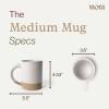 image:imageMORA Medium Mugs Set of 4 16oz Ceramic Pottery Latte MugsCoffee Cups  Microwave and Dishwasher Safe  HarvestOat