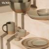 image:imageMORA Medium Mugs Set of 4 16oz Ceramic Pottery Latte MugsCoffee Cups  Microwave and Dishwasher Safe  HarvestPeppercorn