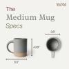image:imageMORA Medium Mugs Set of 4 16oz Ceramic Pottery Latte MugsCoffee Cups  Microwave and Dishwasher Safe  HarvestPeppercorn